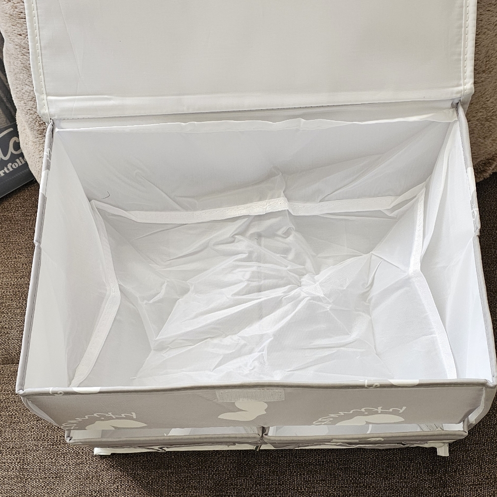 Gray Storage Box with Pattern Set Of 2 - Picture 3 of 12
